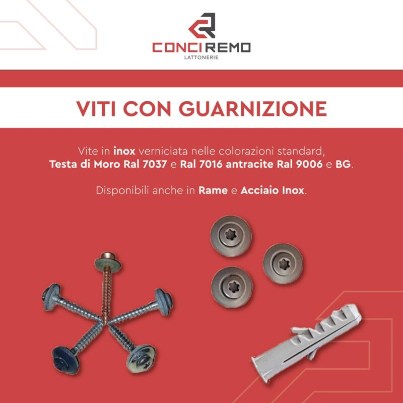 Viti di guarnizione per lattoneria-spenglerei