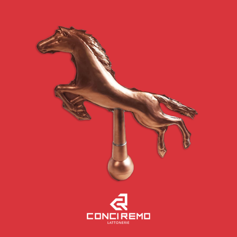 Cavallo al trotto in Rame