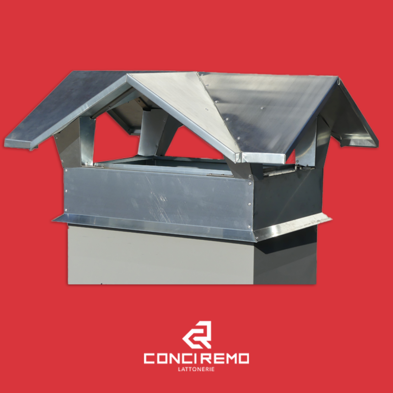 CAPPEL CAMINO CON ABBAINI IN RHEINZINK O ZINCO TITANIO