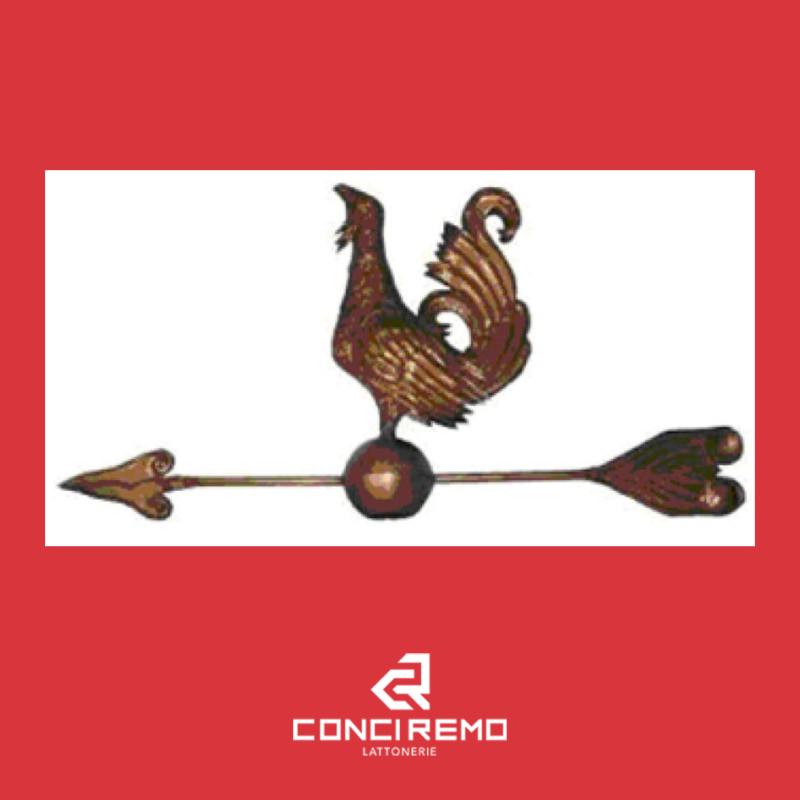 Gallo Cedrone cesellato a mano in Rame