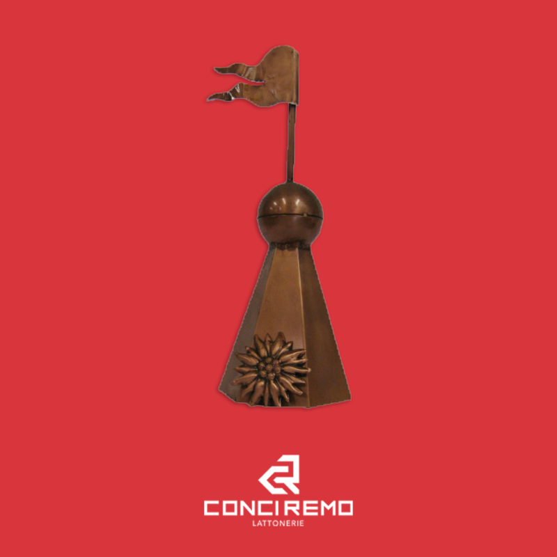 Cono con bandierina in Rame